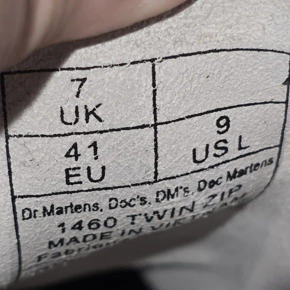 Dr. Martens White‎ Zip-Up Leather Lace Up Hiking Combat Boots Women's Size 9 US - Picture 10 of 12